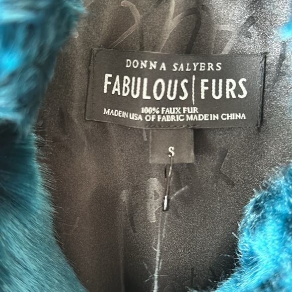 Fabulous Furs Sapphire Mink Faux Fur Couture Hook Vest- NEW - Picture 5 of 6